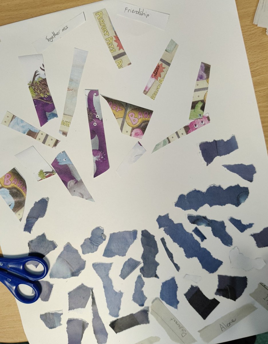 AHTMrsD's tweet photo. π§΅At @IPMATGawthorpe today we spent our transition day completing a piece of artwork linked to a quality picture book. Year 5 were focusing on creating art work inspired by 'The Barnabus Project' here's a thread of their process: https://t.co/hw3M50H8O5