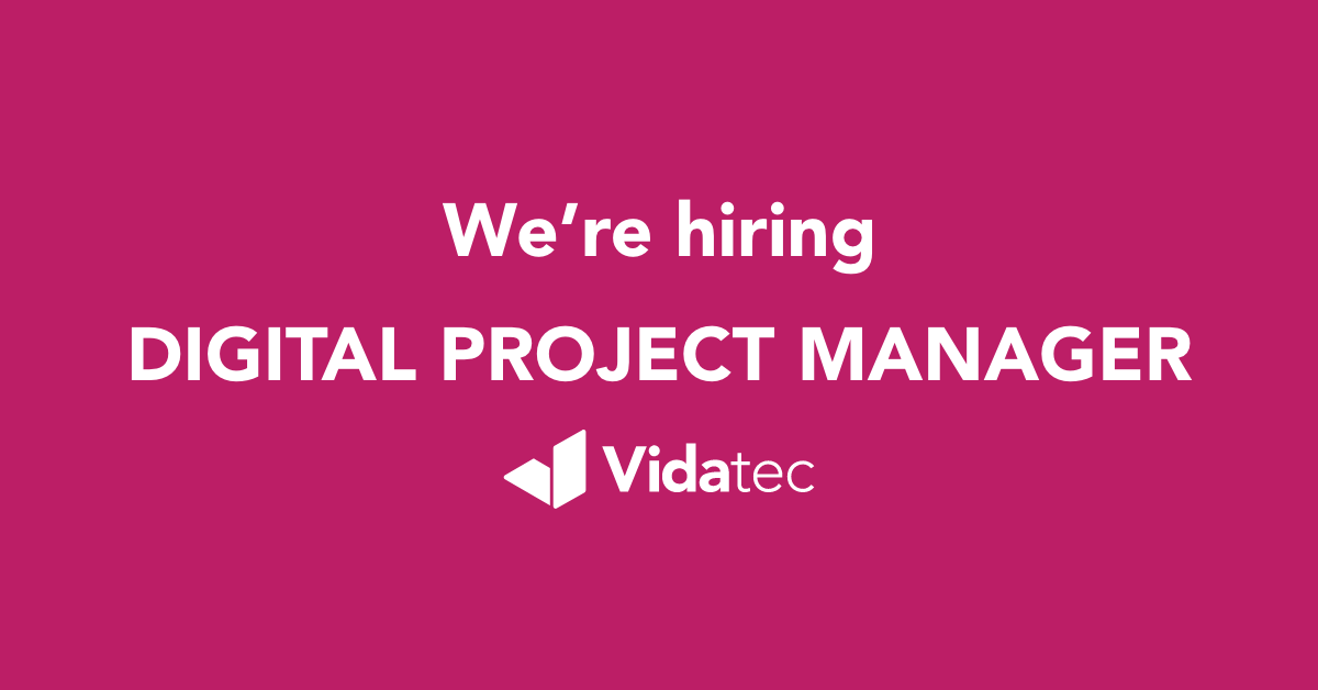 Looking for a fun and vibrant company to thrive in? We are on the lookout for a Digital Project Manager to join our growing team. Check out the job description below or send us your CV to careers@vidatec.com
hubs.li/Q01gLMvf0

#projectmanagement #dundeejobs #WeAreVidatec