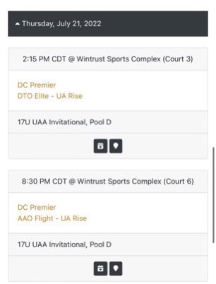 Schedule for our second live period in Chicago!