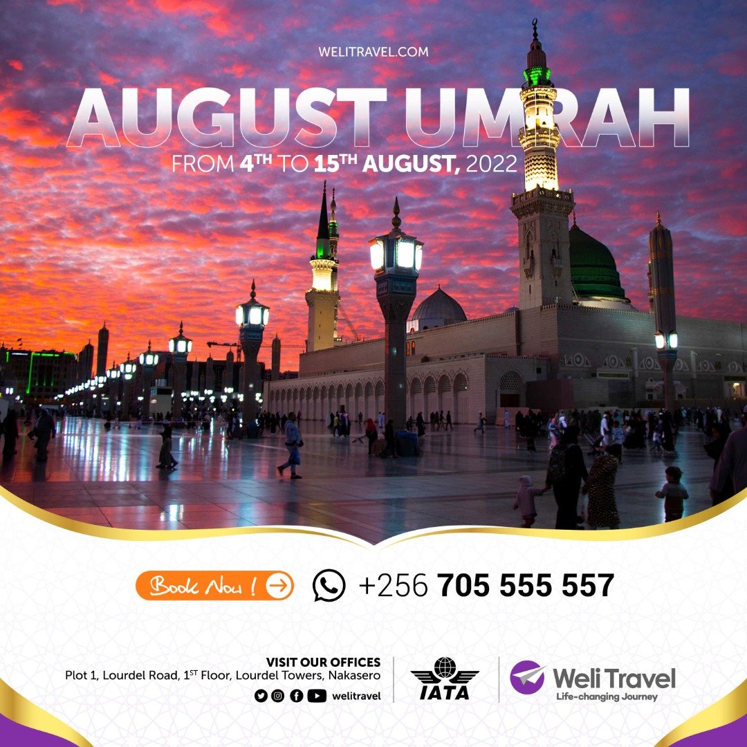 welitravel's tweet photo. This is the journey that we all dreamt of. 

Join us as we spend 10 Nights, 5 in Madinah at Zamzam Pullman and 5 in Makkah at Swissotel al-Maqam.

At USD1950.

Call/WhatsApp us on +256705555557 for your booking. 
#UmrahAfterHajj #welitravel #lifechangingjourney https://t.co/p3Mm5fiB2w