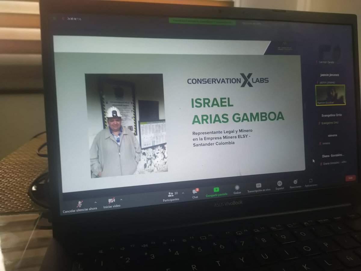 asomineros's tweet photo. #Sostenibilidad Nuestro asociado Empresa de Minería Ancestral La Elsy Ltda y su gerente Israel Arias, exponiendo internacionalmente su Unidad como ejemplo de Formalización y buenas prácticas Medioambientales #Asomineros  #MinerosDeTradición #AmbientalistasDeCorazón 
@CONNIEGJ https://t.co/waNoijVrHK