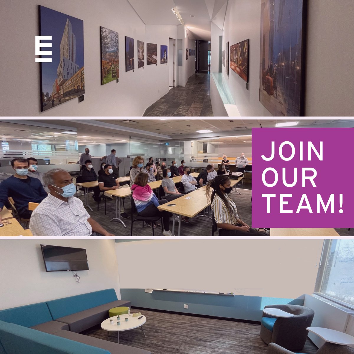 It's an exciting time to be part of Crossey Engineering! We recently renovated our Toronto headquarters, expanded our Vancouver office, and have lots of exciting projects from Coast to Coast! 

You can also be part of this fun, winning team: cel.ca/careers/