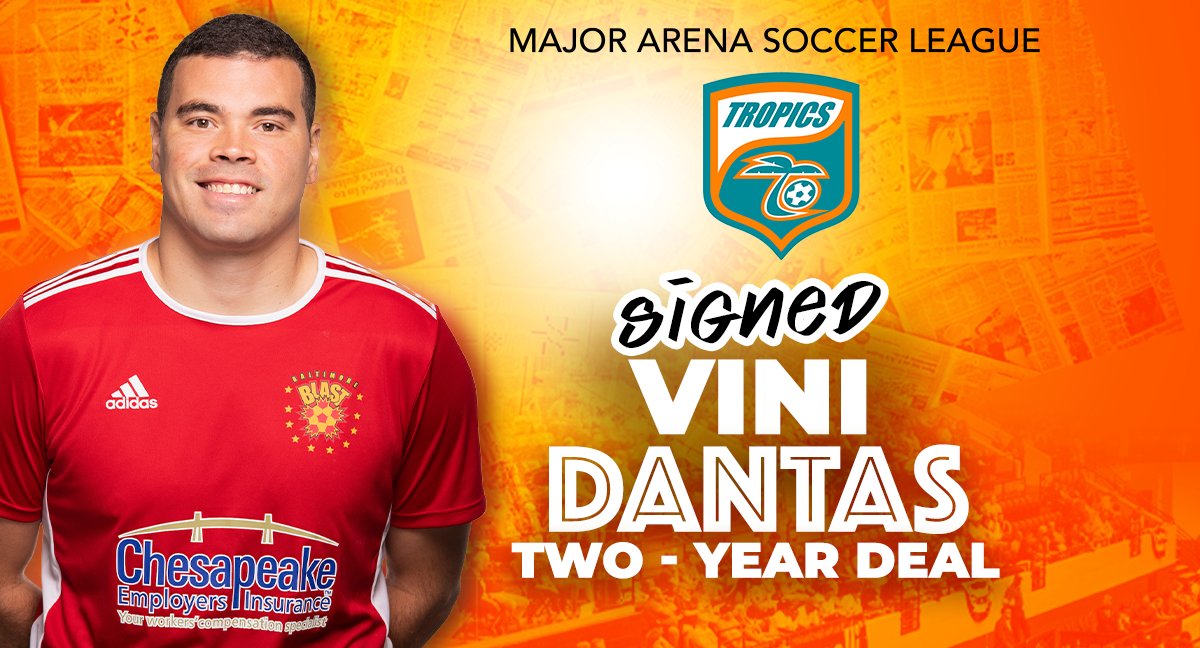 FLTropicsSC's tweet photo. With 194 career goals, Vini Dantas will join the Florida Tropics on a two-year deal! For more about the signing, check out the article at the link below.
https://t.co/iPzmRkyYbE https://t.co/bdNlzYbJGh