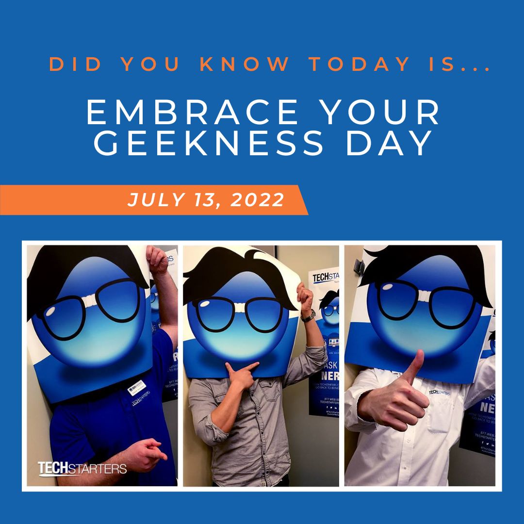TechStarters's tweet image. Did you know today is Embrace Your Geekness Day? At #TechStarters we embrace our nerdy personalities everyday. The Nerds at #TechStarters wish you a happy, geeky day.
#Technology #Cybersecurity #WebDesign #VoIP #SEO #ITCompany #TalkNerdyToUs