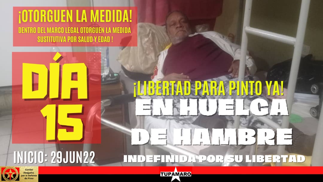 #MedidaSutitutivaHumanitariaYa. En todo el país tenemos hermanos Tupamaro q nos duele lo q  hacen a Pinto. Genuino Sec. Gral, nuestra piel, brazos y cantos para q juntos luchemos x su liberación rescatemolo d la muerte. <a href="/100revoluciona4/">100%Revolucionario</a> <a href="/raul_berrueta/">RAUL BERRUETA</a> <a href="/emil_becerrit/">Jesús Gonzalez</a> <a href="/Miranda_MRT/">Tupamaro Miranda Originario</a>