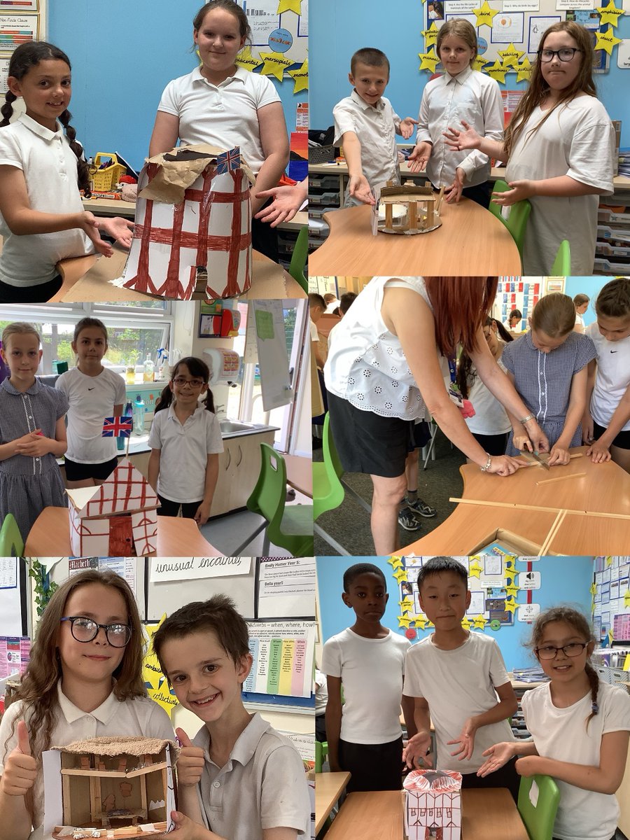 SunnysideSA's tweet photo. Oak class have been making our own Globe Theatre models Using frame structures. #D&amp;T #framestructures #oakclass #shakespeare #creativity #design #technology https://t.co/gFEdEM0yb3