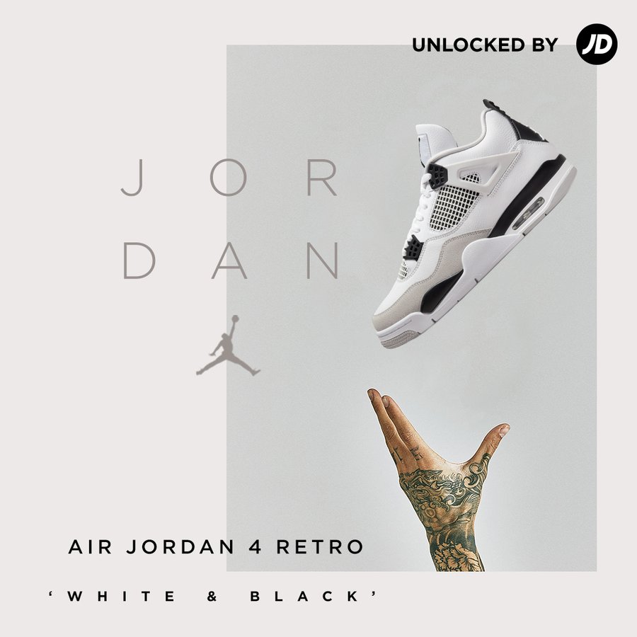Ad: CONFIRMED: Men's Air Jordan 4 Retro 'Black &amp; White' restocking tomorrow (7/14) at 7am PT/10am ET

DIRECT LINKS (not live)
Finish Line:bit.ly/3PBxNO8
JD Sports:bit.ly/3LsD4nO