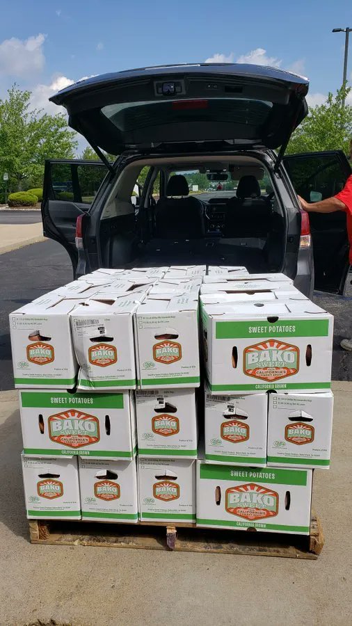 iwpgh's tweet photo. IW friends and team members are spreading Good Vibes this week with @412FoodRescue! On one mission, @jimcjen rescued a carload of sweet potatoes!

412 Food Rescue saves food from waste &amp; delivers it to nonprofits that serve those experiencing food insecurity.
#IWGoodVibes https://t.co/n8RfBJTytz