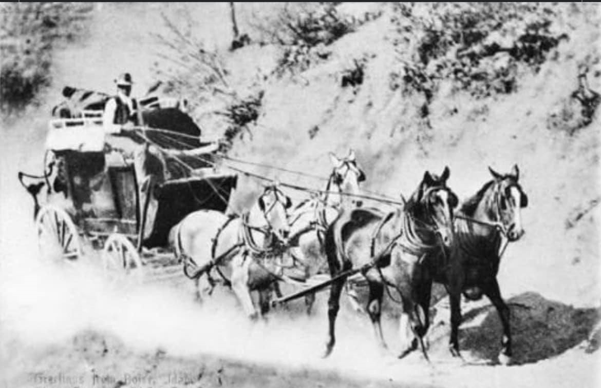 NickBrumby's tweet photo. Stagecoaches were built strong; they carried passengers, mail, gold, silver, baggage, and arms, were high enough to ford rivers, tough enough to traverse rocky terrain, climb narrow mountain roads, and withstand blistering heat and freezing cold. 

#wildwest #oldwest #westerns https://t.co/UB9xzKlPC4