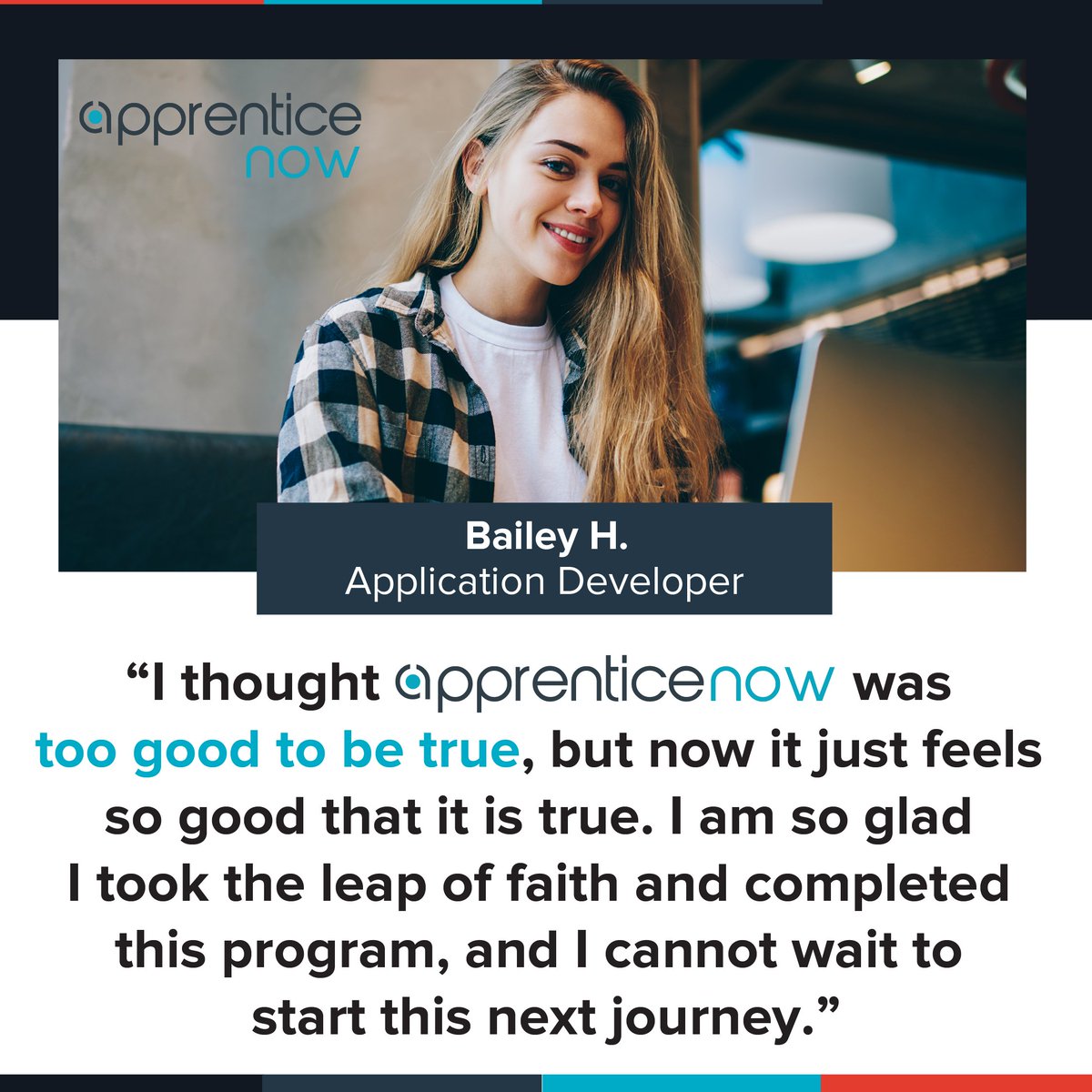 ApprenticeNow_'s tweet image. Take the leap. Pursue a career in tech!

bit.ly/jobs-apprentic…

#ApprenticeNow #Apprenticeshios #TechApprenticeship #TechCareer #TechIndustry