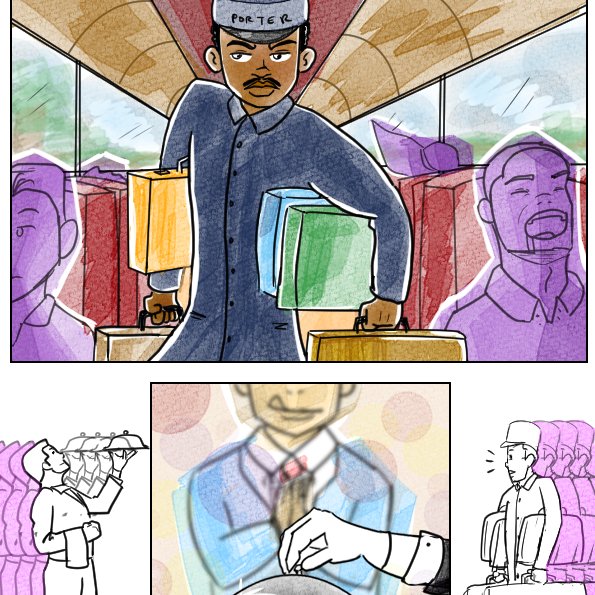 **Sneak Peek** of ABOVE GROUND FLOOR

Check out this exclusive #preview of Ngabo Nabea's stunning illustrations, which appear throughout our new short film, premiering online Tuesday July 18th.