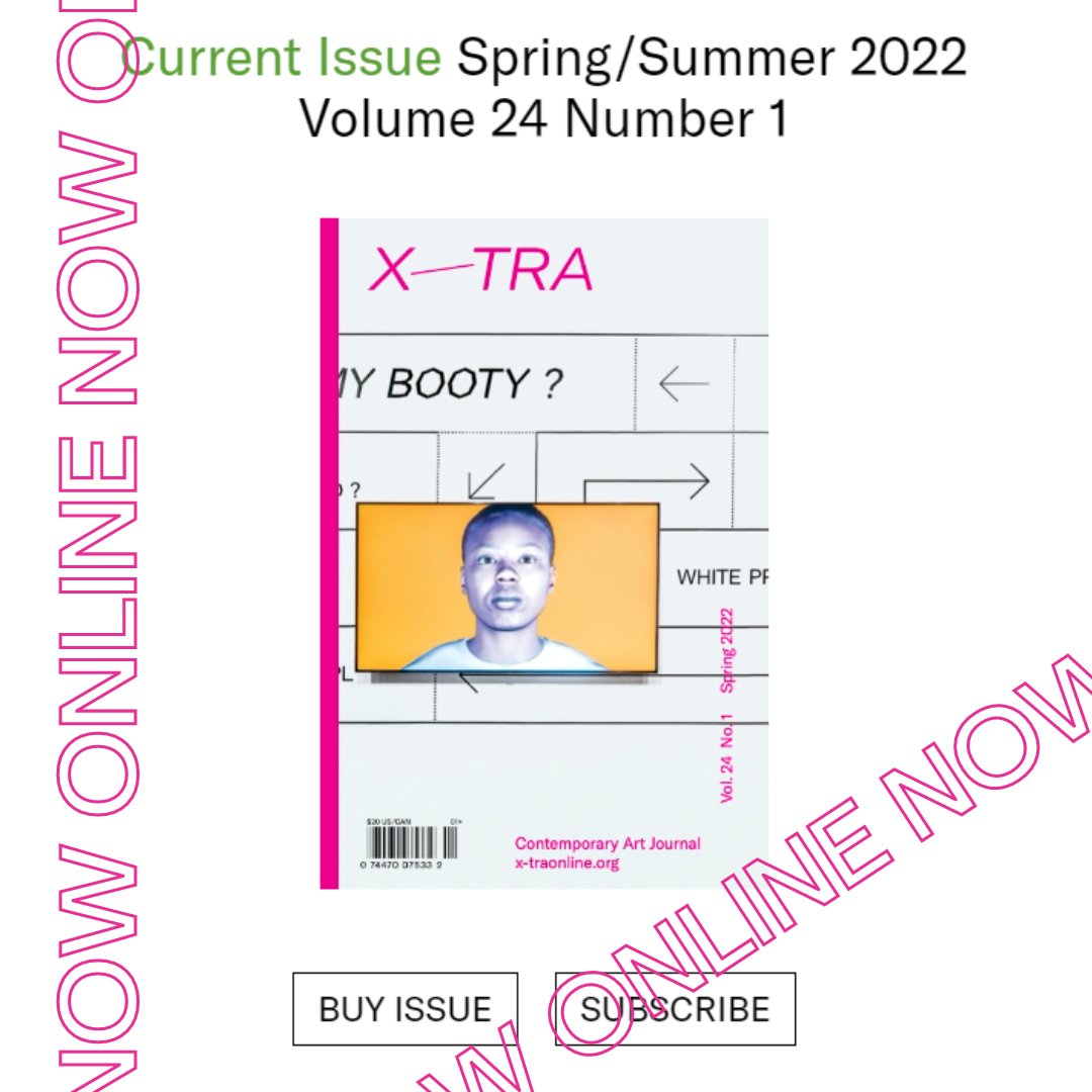 XTRAartjournal's tweet photo. Weโre LIVE ONLINE! Read the newest X-TRA online for free today; support us with a subscription or donation tonight!
https://t.co/tE3mwYWcMs
#XTRAContemporaryArtJournal
#LosAngeles
#ContemporaryArtLosAngeles
#ArtCriticism
#StillPrinting
#ContemporaryArt
#PrintedMatter
#ArtLover https://t.co/HHosbLX4SM