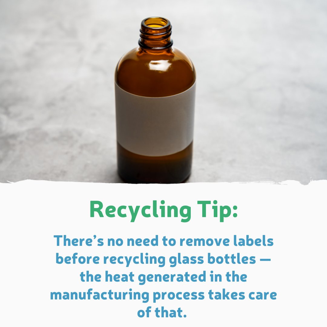 kabtweet's tweet photo. #RecyclingTip: There’s no need to remove labels before recycling glass bottles — the heat generated in the manufacturing process takes care of that. https://t.co/bgmDODoqNy
#BeRecycled https://t.co/zUDKeW2pXJ
