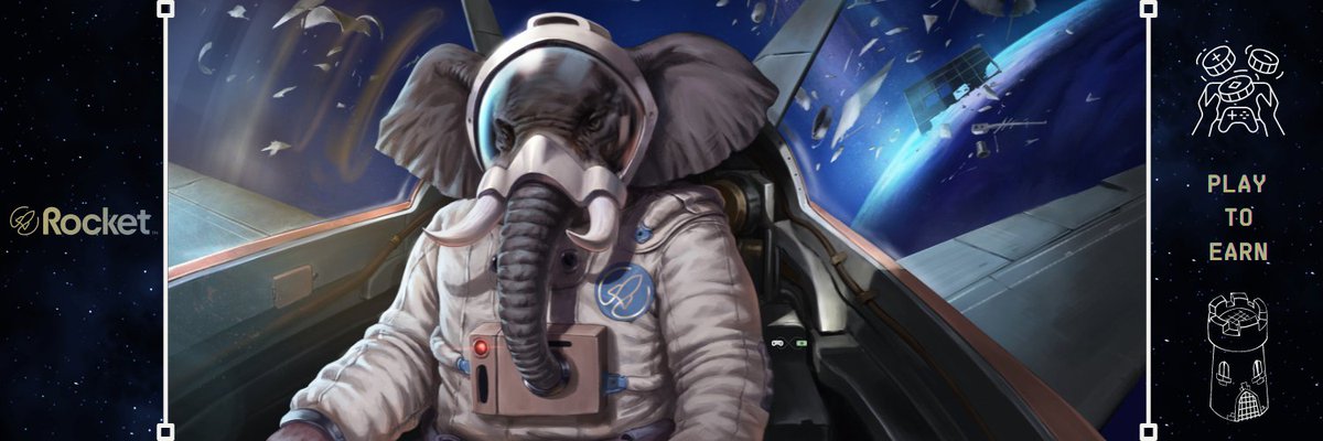 RocketGenesis's tweet image. We wanted to share a fun new banner from @ApolloTheMascot
Let's finish the week strong!
💪🏻🚀🐘 #P2E #Gaming #RocketCrew