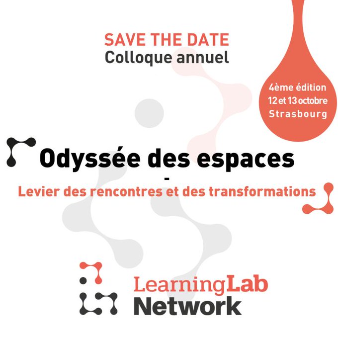 #SaveTheDate Les 12 et 13 octobre 2022 <a href="/LearningLabNet/">LearningLab-Network</a> à Strasbourg ! 
Vous êtes prêts à construire ou dé-construire vos représentations sur la thématique des espaces d'apprentissage ? Le réseau LLN vous invite au voyage !

Inscriptions en ligne ouvertes : my.weezevent.com/colloque-2022-…