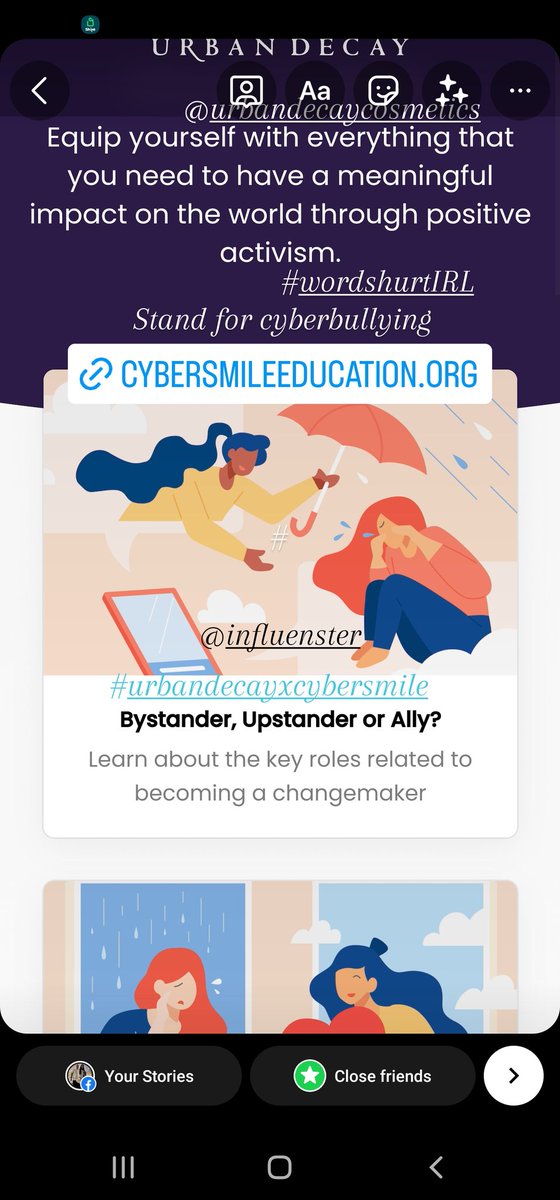 Gallardofamvlog's tweet photo. #complimentary #WordsHurtIRL #UrbanDecayxCybersmile @Influenster @UrbanDecayCosmetics https://t.co/wyxKYr3nJv