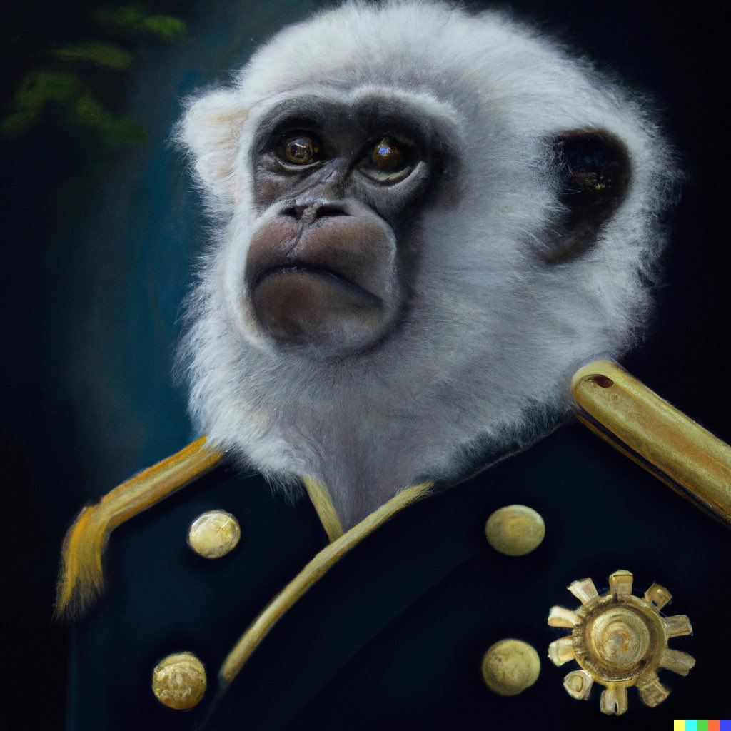 metaMorpho_'s tweet photo. playing around with dall-e, recreating the paintings from the yacht club. AI is insane 🤯 @OpenAI @BoredApeYC https://t.co/kAzZIaKmr1