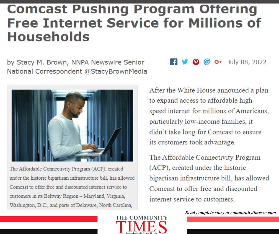 CommTimesSC's tweet image. Read: communitytimessc.com/articles/1545/…
.
.
.
.
.
#Comcast #ACP #blackmedia #communitynews #florencesc #florence #sc #southcarolina #Blackowned #localnews #community #scoop #news #africanamericans #thecommunitytimessc #communitytimessc #thecommunitytimes