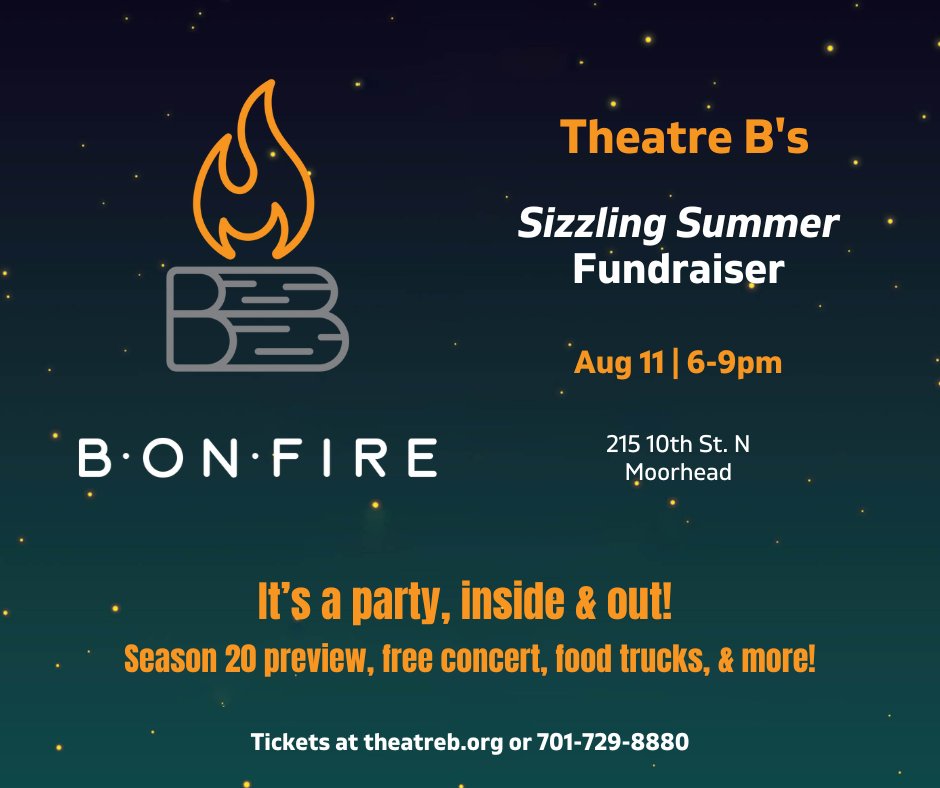 TheatreB's tweet photo. Remember this show? Kick off Season 20 with B On Fire on August 11. Tix at https://t.co/w4BswYXLkU  #TheatreB #20yearsofimpact https://t.co/Pp36LDjVNx