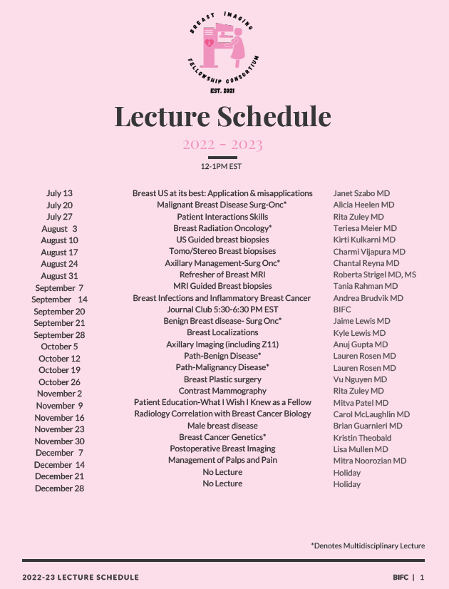 BreastRadFellow's tweet photo. Excited to be kicking off our 2022-2023 #academic year! Thank you to our #speakers  for dedicating their time to the Consortium!

#breastradfellow #breastimaging #breastcancer #meded #medtwitter https://t.co/Yp2Mz5J0Yx