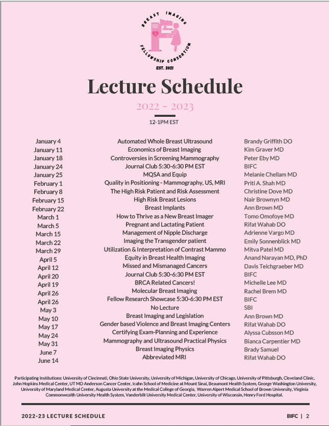 BreastRadFellow's tweet photo. Excited to be kicking off our 2022-2023 #academic year! Thank you to our #speakers  for dedicating their time to the Consortium!

#breastradfellow #breastimaging #breastcancer #meded #medtwitter https://t.co/Yp2Mz5J0Yx