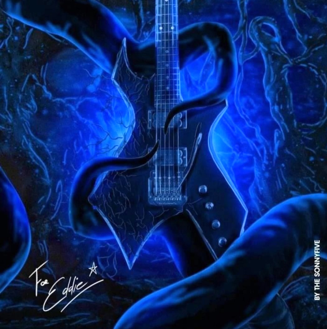 Stranger Things (4 Season). Poster Eddie con guitarra