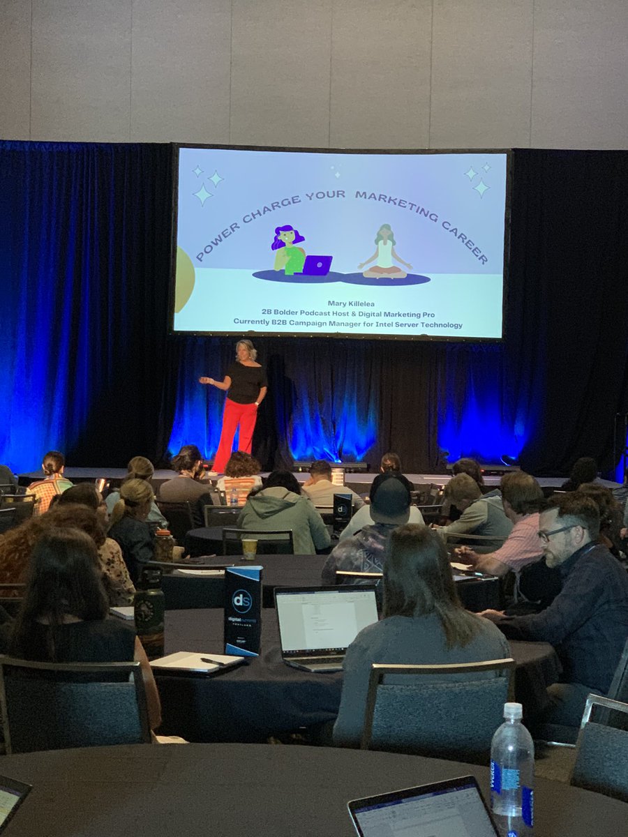 DigitalSummits's tweet image. Happening now…@MaryKillelea of @intel is giving advice on supercharging your #marketing career on stage 3 - this you don’t want to miss! #DSPDX #ThisIsPortland #TravelPortland