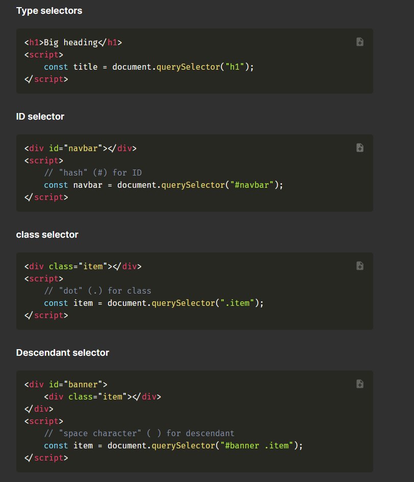 M17Tavo's tweet photo. Finally doing the deep dive into DOM!! Here are some common selectors to refresh up on or try out for anyone getting started😇
#coding #codinglife #javascript #js #webdevelopment https://t.co/XtDEMYmuzO