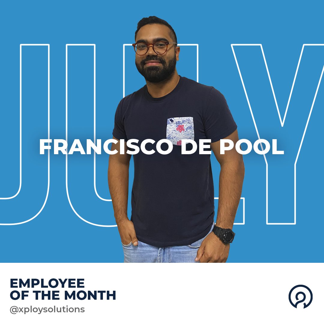 XploySolutions's tweet image. Looks like someone’s been busy this days… 👀 Congratulations, Francisco! 🥳
We celebrate your hard work and dedication. You’re the star of the month, enjoy the spotlight. 😎
Leave a 👏🏻to celebrate him!
#XploySolutions #xployeeofthemonth