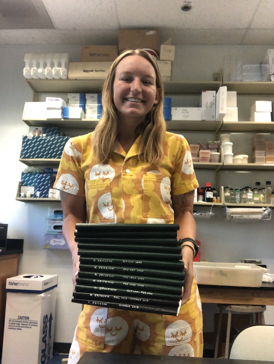 Katie Erickson (she/they) (@kericksonbio) on Twitter photo Twelve lab notebooks later and today's my last day of being a lab tech at <a href="/harveymudd/">Harvey Mudd College</a>🥳 I'm so excited to join <a href="/PopBioUCD/">UCDPopBio Grad Group</a> this fall as I pursue a PhD! Twelve lab notebooks later and today's my last day of being a lab tech at <a href="/harveymudd/">Harvey Mudd College</a>🥳 I'm so excited to join <a href="/PopBioUCD/">UCDPopBio Grad Group</a> this fall as I pursue a PhD!