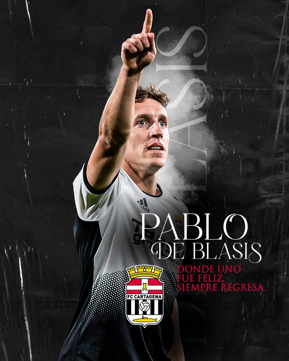 FCCartagena_efs's tweet photo. OFICIAL | La garra y el corazón de Pablo De Blasis se quedan en el FC Cartagena.

https://t.co/LHtiKvZTop

#BienvenidoPablo https://t.co/cQp37hBGTk