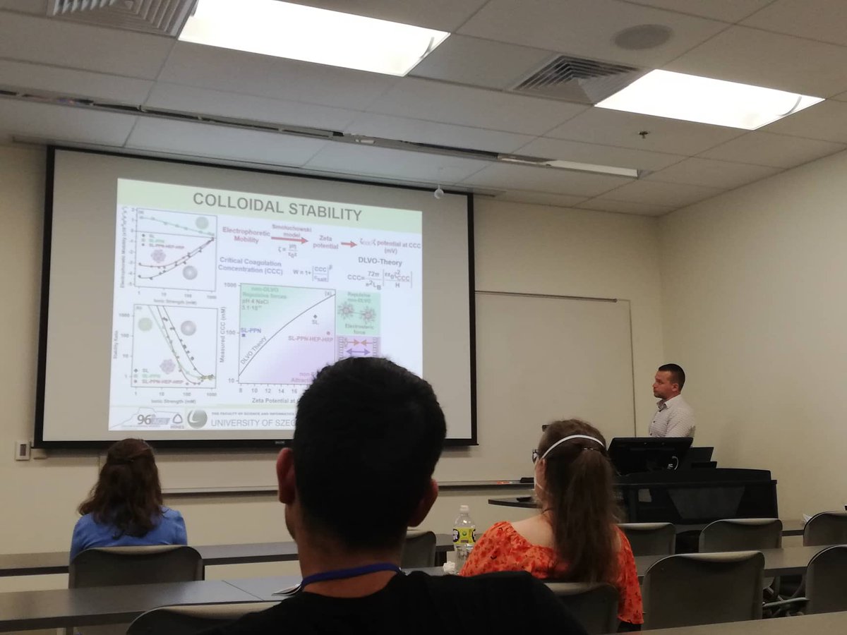 Szilárd (@SaringerSzilard), Dóri (<a href="/doratakac/">Dora Takacs</a>) and Adél (<a href="/szerlauth/">Adél Szerlauth</a>) presented today on 96th ACS Colloid &amp; Surface Science Symposium. Great job! :)
#ACSColloids2022