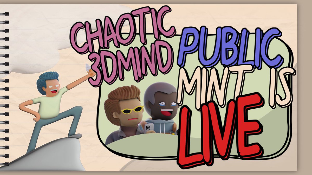 🎁  MINT Giveaway 🎁

🏆Prizes:
• 1x Legendary @MindblowonNFT (1 ETH)
• 10x @MindblowonNFT (Floor 0.11 ETH)

Rules:
1️⃣ Follow <a href="/Chaotic3Dmind/">Chaotic3Dmind</a>
2️⃣ ❤️ &amp; RT

😵Bonus 10x 100$ :  Join Discord say ''MINT OPEN''

MINT PRİCE: 0.04 ETH

discord.gg/chaotic3dmind

mint.chaotic3dmind.at