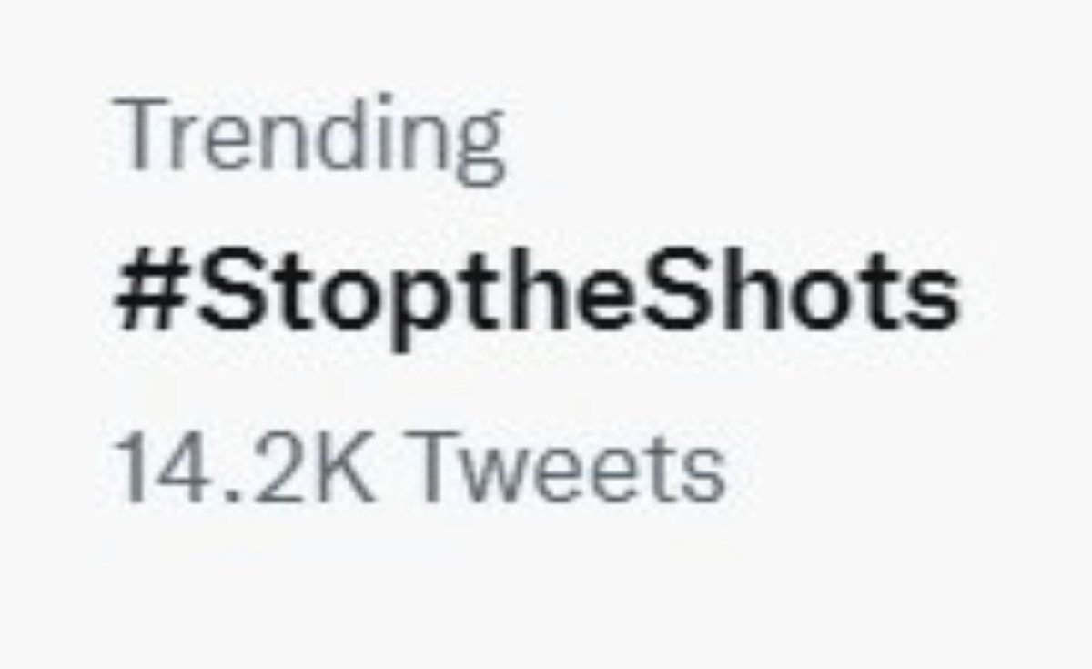 It keeps going up.  Let’s set a new @Twitter record.  #StoptheShots