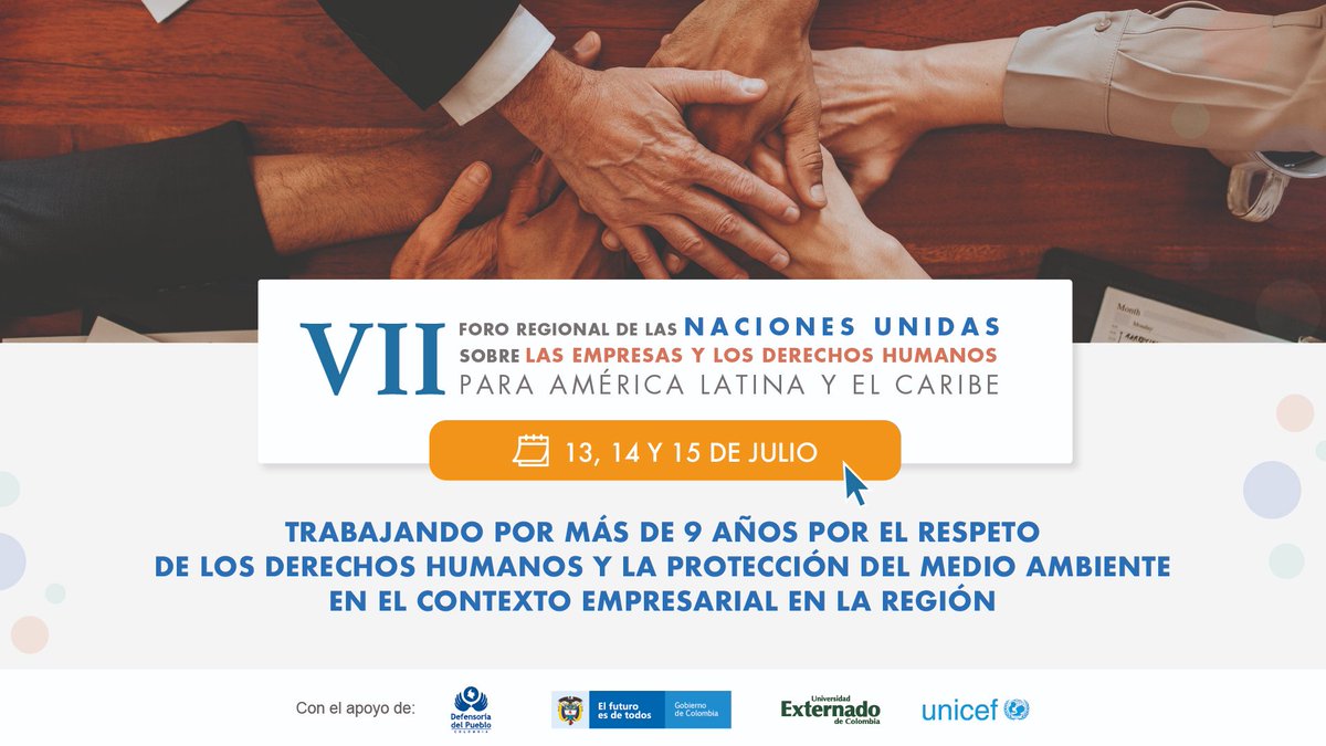 #NoTeLoPierdas ‼️ #VIIForoRegional sobre #EmpresasyDDHH, uno de los encuentros más importantes del continente. Únete ahora y dialoguemos sobre lo que es una conducta empresarial responsable. 

Súmate aquí 👉 bit.ly/3am7uM4