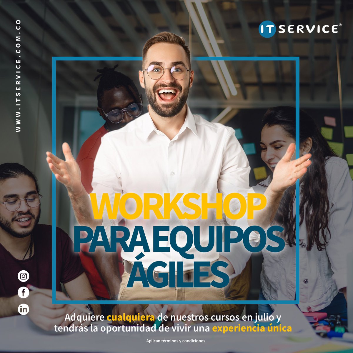 itservice_co's tweet photo. 🥇 ¿Deseas #capacitarte?, si en #julio inicias tu formación, te obsequiamos un #Workshop para #equipos #Ágiles que se llevará a cabo el próximo 5 de #agosto vía online. 🎁 

👉 Más información: https://t.co/58Jrwc7rXO 
#AprendeConITService #ITService #Certiprof #Certification https://t.co/pConxKpY8c