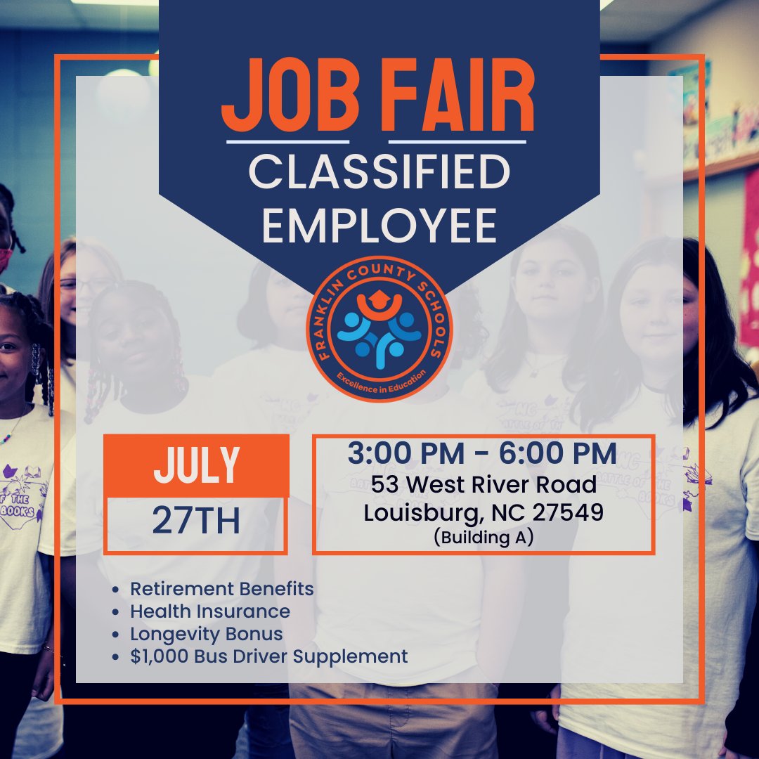 FCSchoolsNC's tweet image. 🅝🅞🅦 🅗🅘🅡🅘🅝🅖
Instructional assistants
Child nutrition assistants
Bus drivers and monitors
Custodians

View available positions here: bit.ly/WORK4FCS