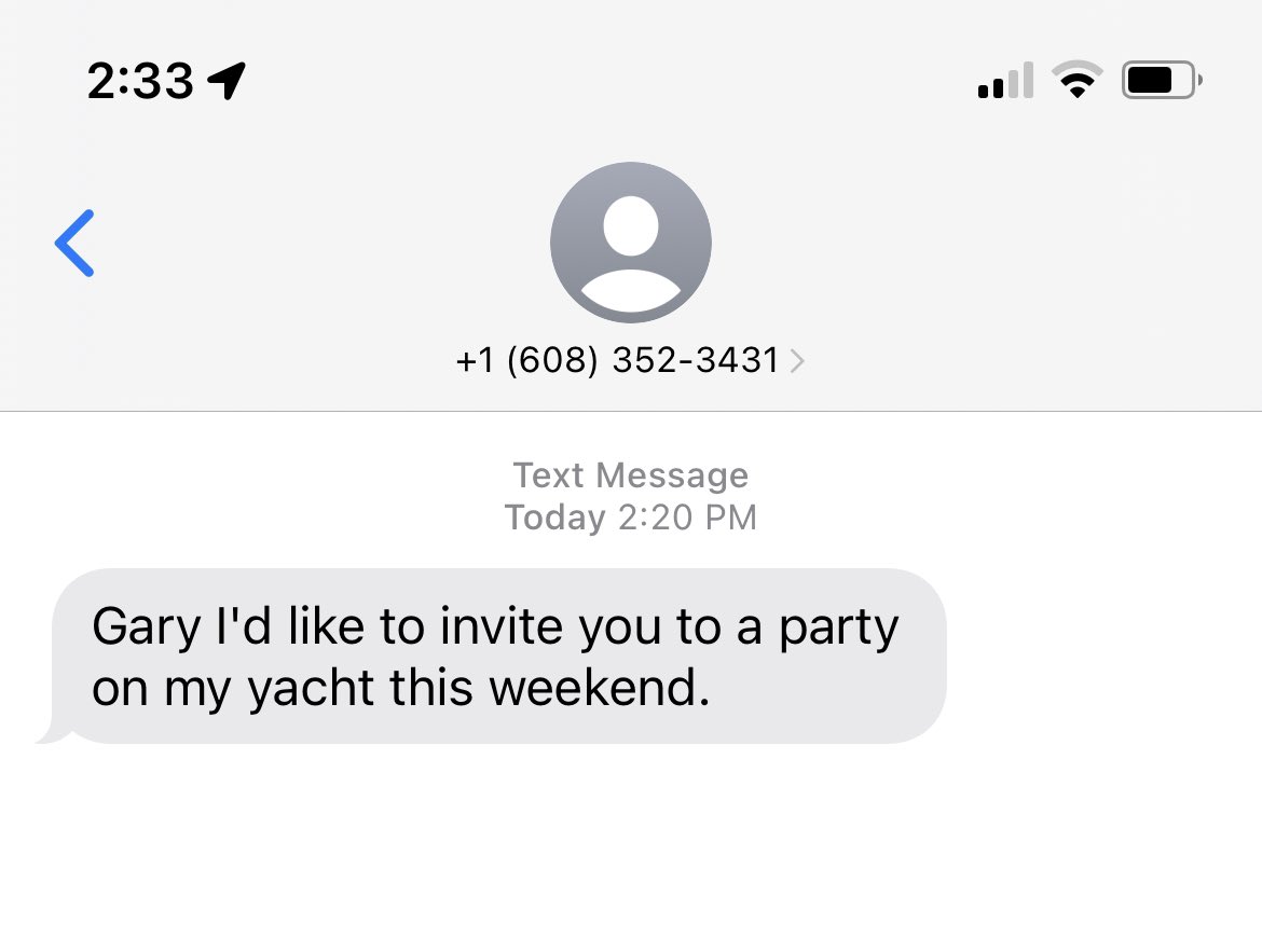 Anyone else get a couple of phishy texts a week? Least they’re getting better at targeting me