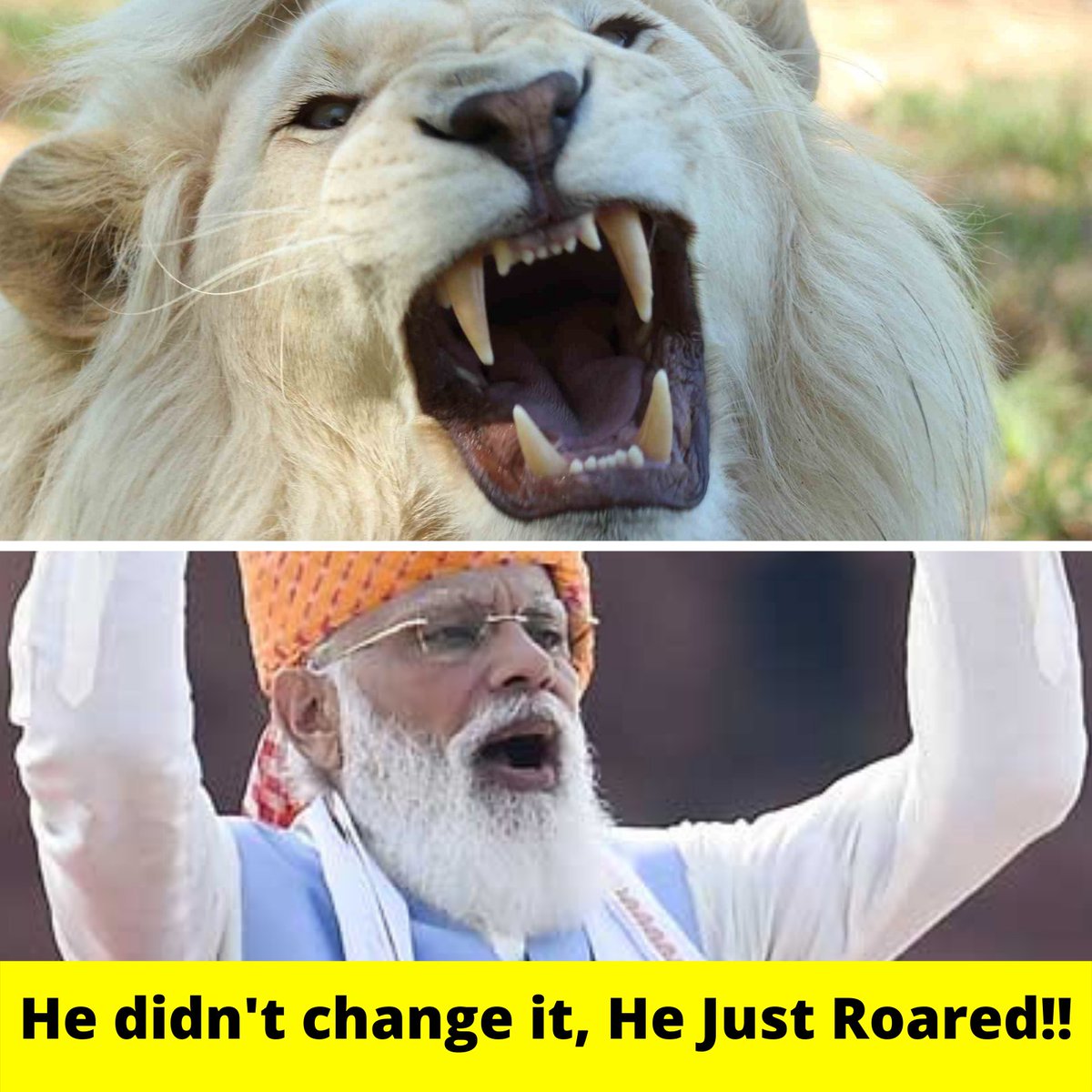 Why so angry? Any guesses
Did he really change it or just reflected its true traits?

Can the center actually change the emblem?
Yes, the law of the land actually permits this to be executed.
lnkd.in/d-P2QSEb
<a href="/narendramodi/">Narendra Modi</a> 
#emblem #politics #NarendraModi