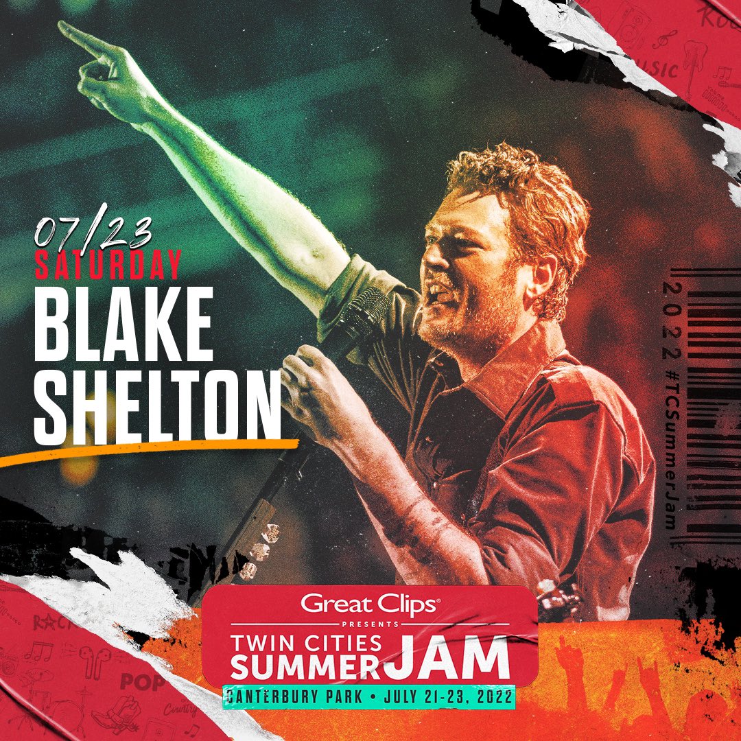 blakeshelton's tweet image. Less than 2 weeks away @TCSummerJam!!! Who’s ready? 

Get tickets ➡️ bit.ly/TCSJTix