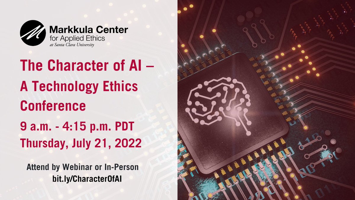 PartnershipAI's tweet image. On July 21, PAI&apos;s @teeepain will join a panel of experts to explore this problem and discuss solutions at &quot;The Character of AI&quot; conference from our Partner, @scuethics. 

Register to join either online or in-person at @SantaClaraUniv ➡️ bit.ly/CharacterOfAI
