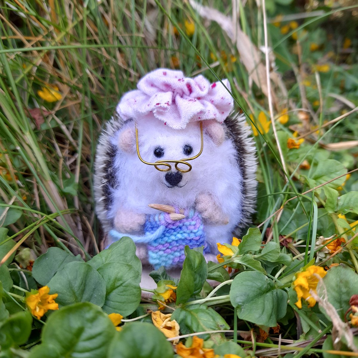 Knitty Nanna Hog likes to knit outside when the weather's agreeable. 

How about you? Are you able to make the most of lovely weather and work in the garden?

#fafferoffluff #knitting #miniaturemaker #miniaturehedgehog #shropshire #shropshiremaker #consciouscrafties