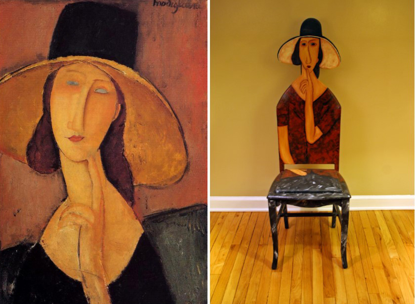 Happy b-day to artist Amadeo #Modigliani born on this date in 1884. #Milwaukee #artist Todd Fendos loves paying tribute to this artist. toddfendos.com/artwork/modigl… #artist #acrylicpainting #paintedfurniture #interiordesign #upcycled #functionalartwork #functionalart #funkyfurniture