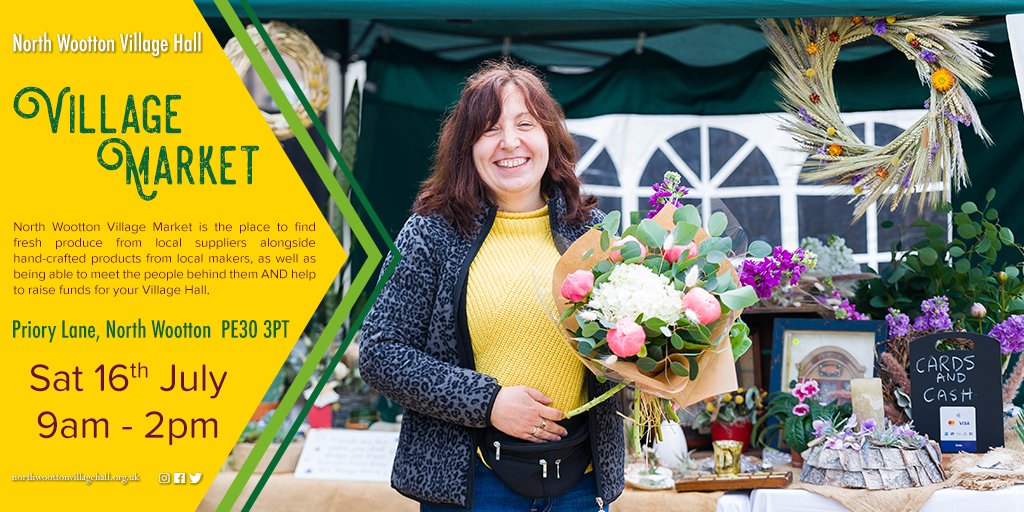 northwoottonvh's tweet photo. SATURDAY ☀️ The Village Market takes place 9am - 2pm on Saturday 16th July. Tasty treats, artisan makes, fresh and seasonal produce. Refreshments on sale. 

#ShopLocal #NorthWootton #KingsLynn https://t.co/gIhJgsFeTG