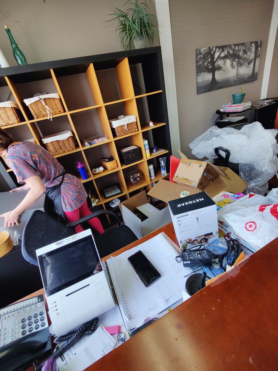 PhillyRon188's tweet photo. It gets messy before it gets clean but that's what I'm here for....   Let's install ourselves a #POSsystem &amp; #Cashregister !! @EMSInsider it's #gotime #hairsalon https://t.co/EE0pycjoi9 https://t.co/MmAgiKYlq9