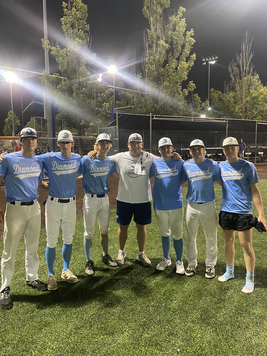 Had a crazy idea 4 years ago to start a 14u baseball team. Little did I know the ride I was about to go on and the relationships I was about to form. Out of 13 players on the original team, 8 were still with us for our final ride. 6 are pictured here. Love all my guys 🥲💙