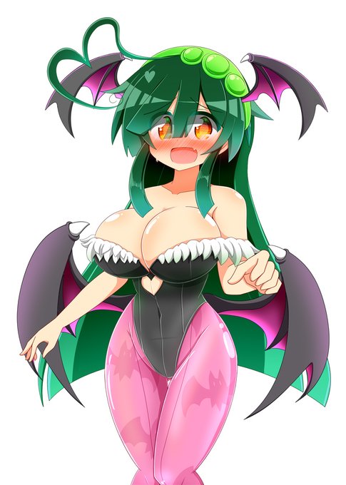 ずんちゃんモリガンコス差分が完成しました 