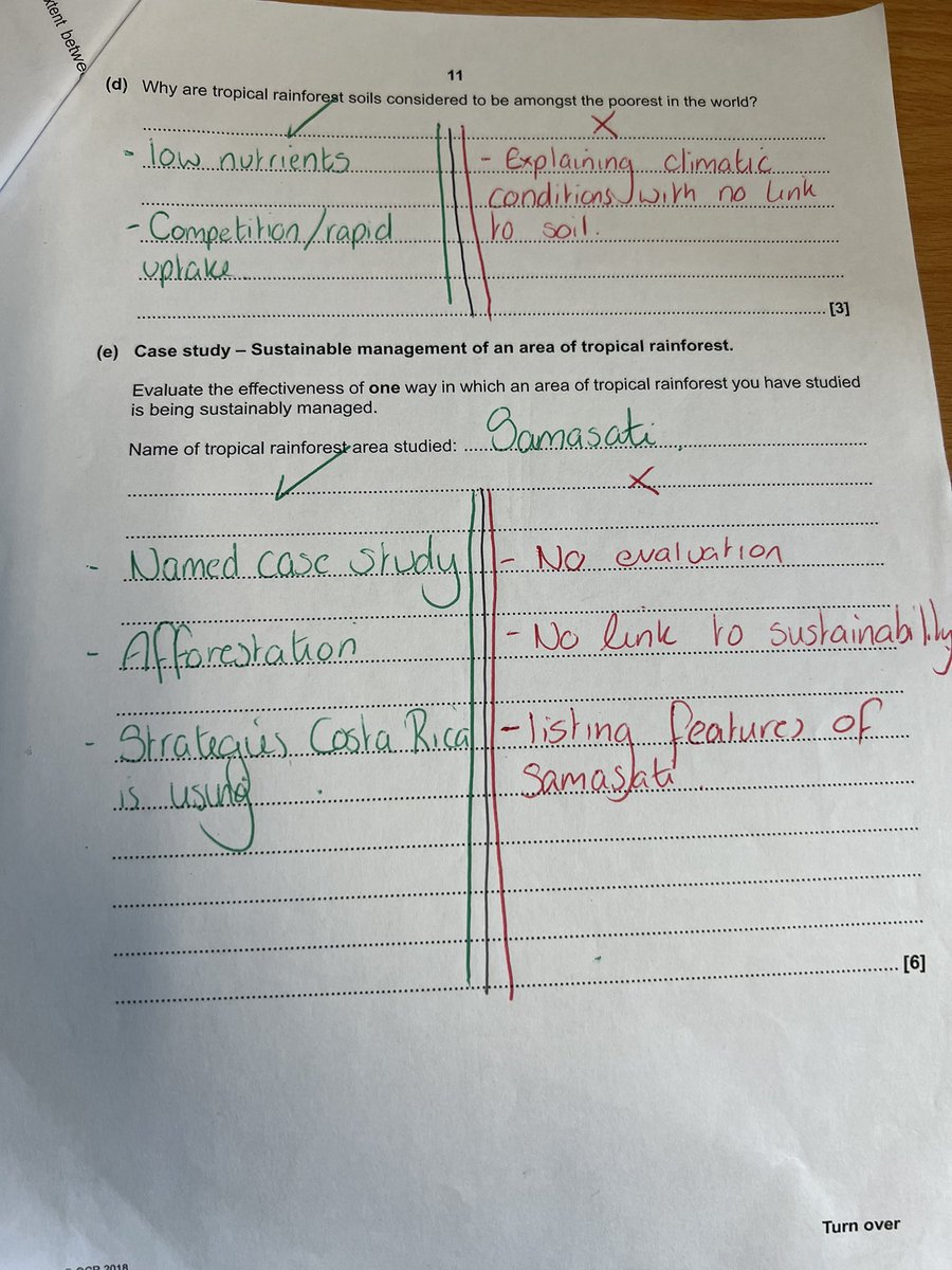 I know a few people do this already but I find it really useful for feedback. While marking the mock exams I have a blank version next to me where I note down common misconceptions and strengths. This informs the feedback I give to my students