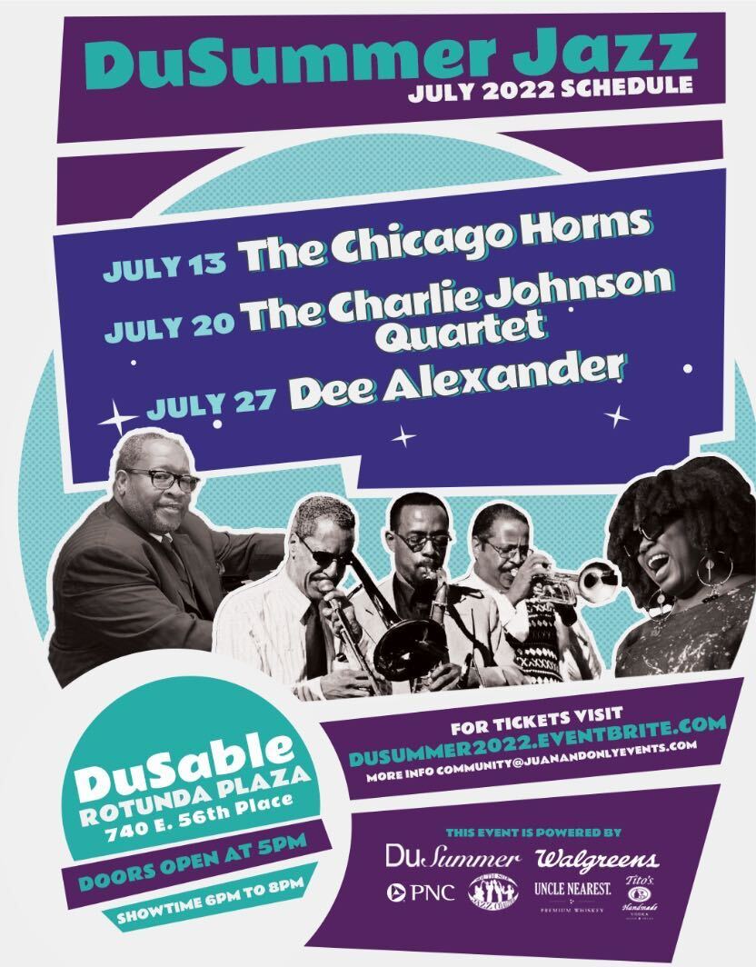 DuSableMuseum's tweet photo. Tonight kicks off our #DuSummer event series! Visit The DuSable Black History Museum and Education Center's Rotunda Plaza each Monday night to hear the best jazz musicians the City of Chicago has to offer. Secure your ticket here: https://t.co/QbLvgjmZTm https://t.co/2BlbosT1SE