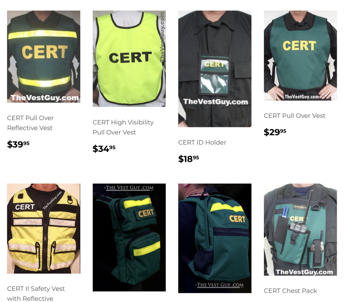CERT Chest Pack Reflective Vest, Chest Pack Cert Gear Reflective Cert 